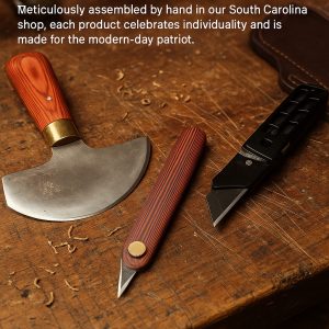 These are the leatherworking cutting tools we use to make our gear.